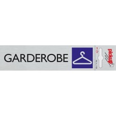 Deurbordje alu 165x44mm -garderobe- Tp4638